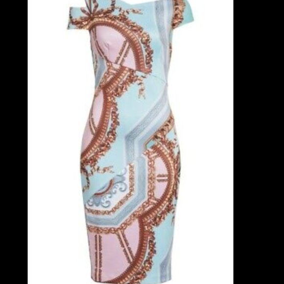 Ted Baker Yanar Versailles Print Bodycon Dress size 1 nwot - Picture 9 of 14